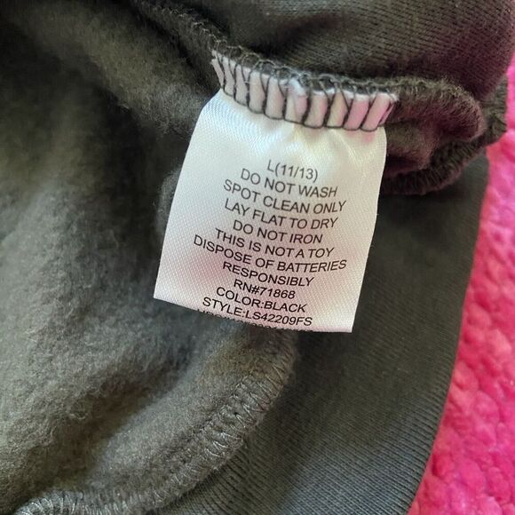 Disney Nightmare Before Christmas Light Up Sweatshirt Black Size Large (11-13) - Picture 7 of 9